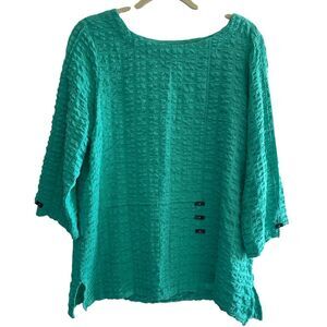 Ali Miles Seafoam Green Tunic Top Women’s Size Large Lighweight